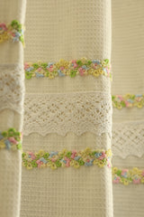 Embroidery Opaque Curtain Rainbow