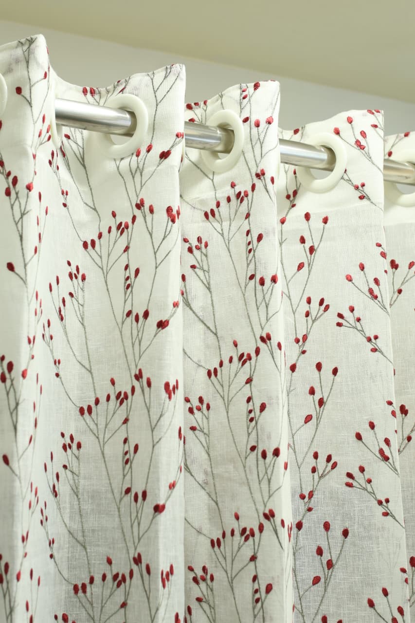 Curtains - Premium embroidery sheer curtains Prebooking