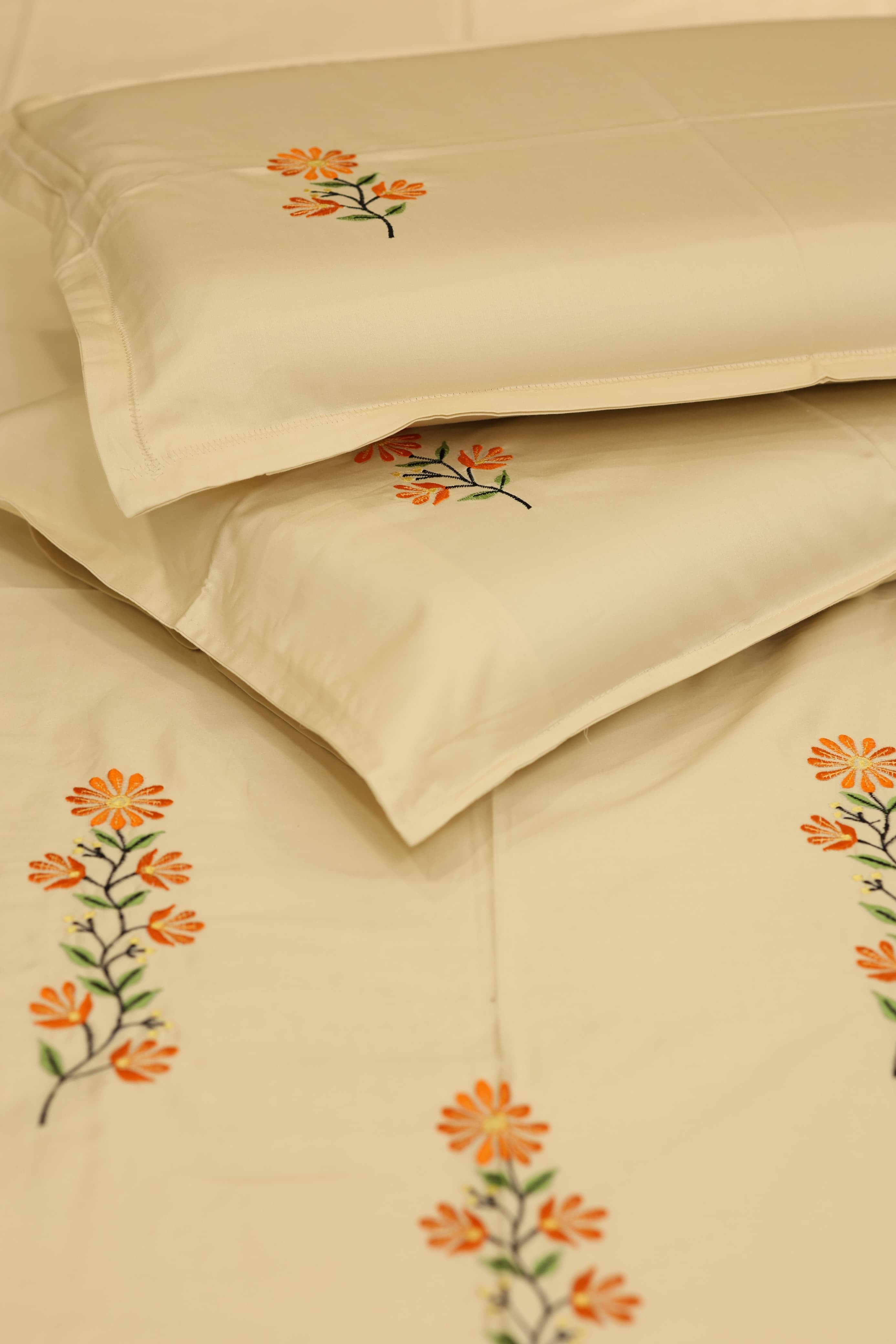 Bedsheets - King Premium Machine embroidery bedsheets MEK