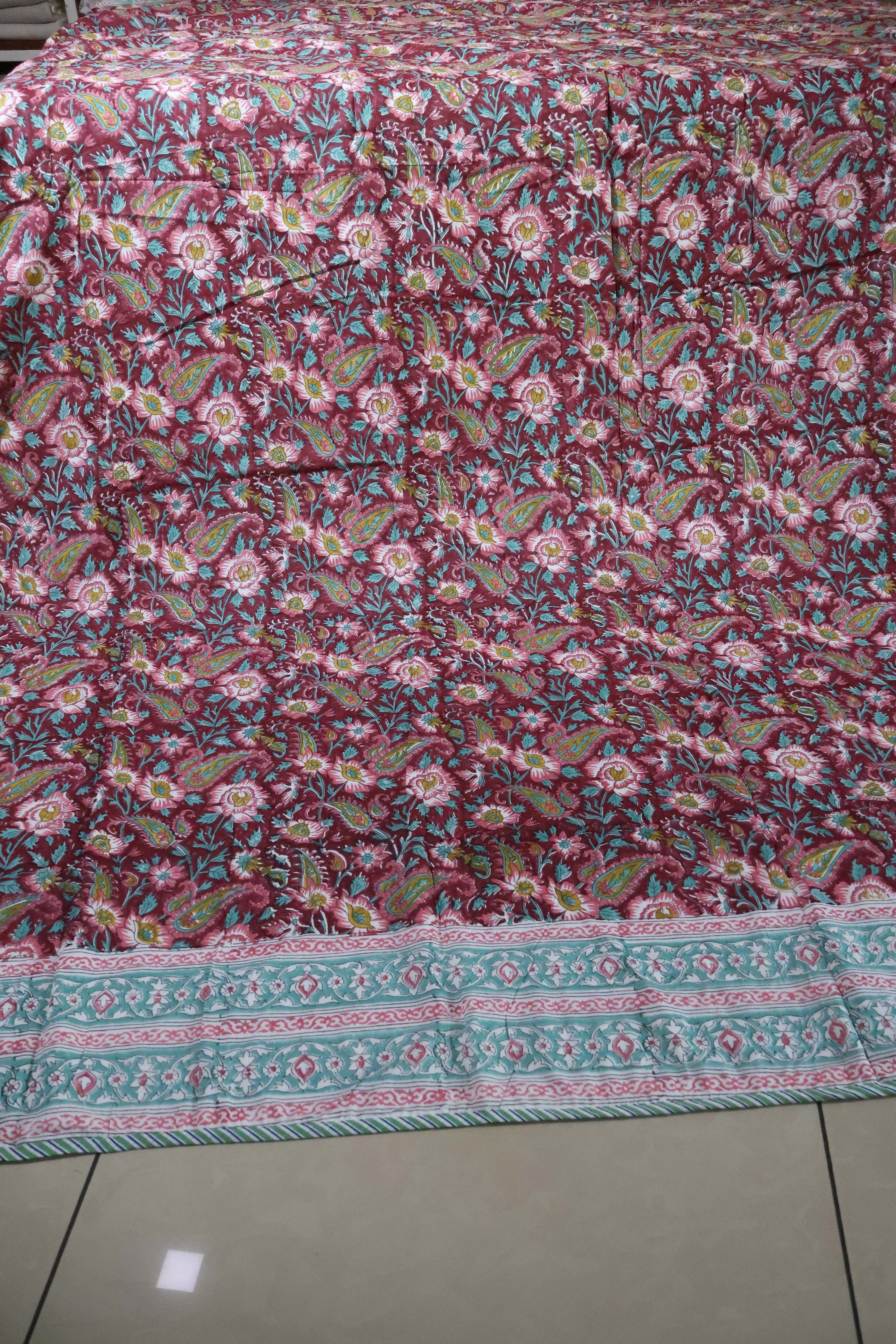 Double dohar / Blanket - Mughal handblock print