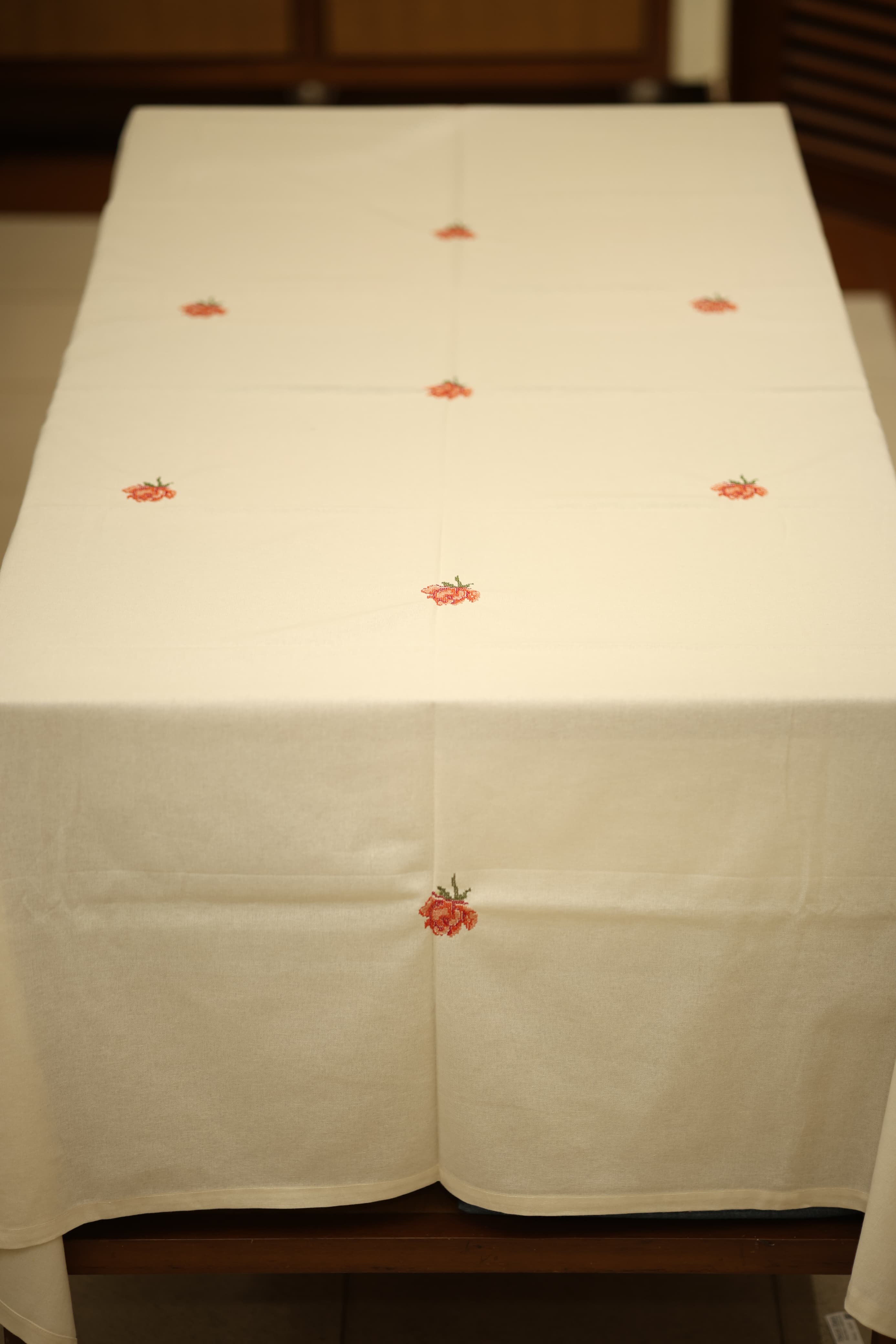 Table cloth - 6 seater cross stitch embroidery