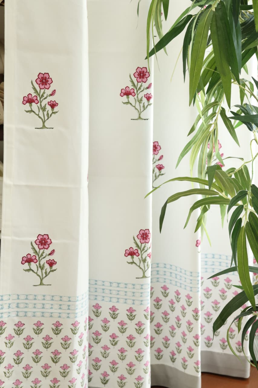 Curtains - Handblock printed curtains base