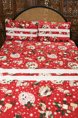 Queen Size Christmas Theme Bedsheet Set - Xmas Edition