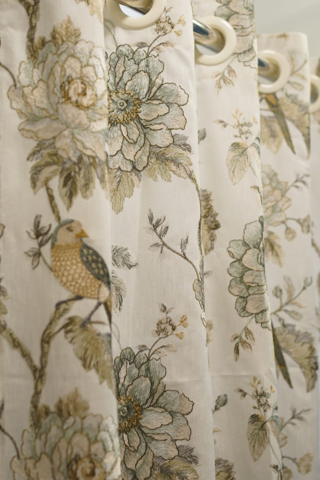Curtains:Premium embroidered opaque curtains