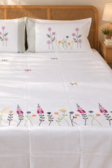 Bedsheets - King Premium Machine embroidery bedsheets MEK