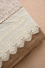 Bedsheets - Premium King soft cotton lace bedsheets majestic