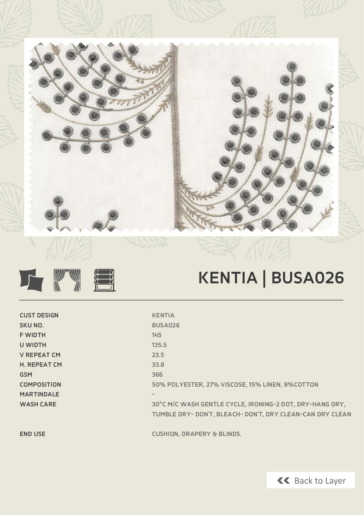 Fabric only-Premium embroidered curtains fabric only(Blinds, Curtains, Cushion covers)