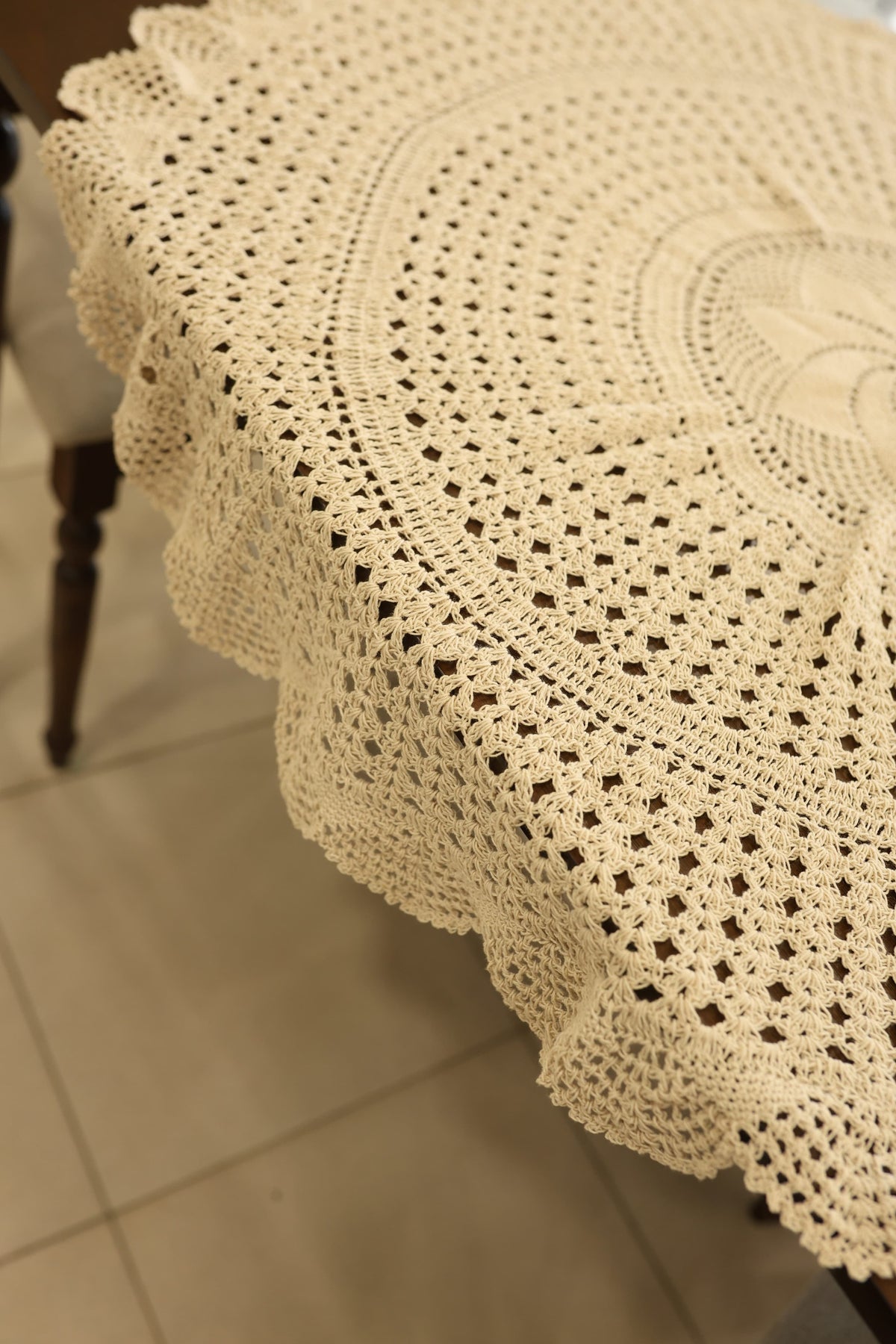 Round Crochet Table Mat / Centerpiece  Coaster