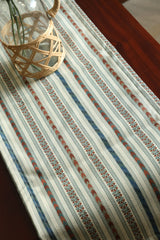 Striped Floral Patterned 6 seater Table Runner