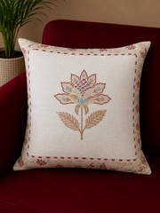 Handblock cushion cover, 16×16