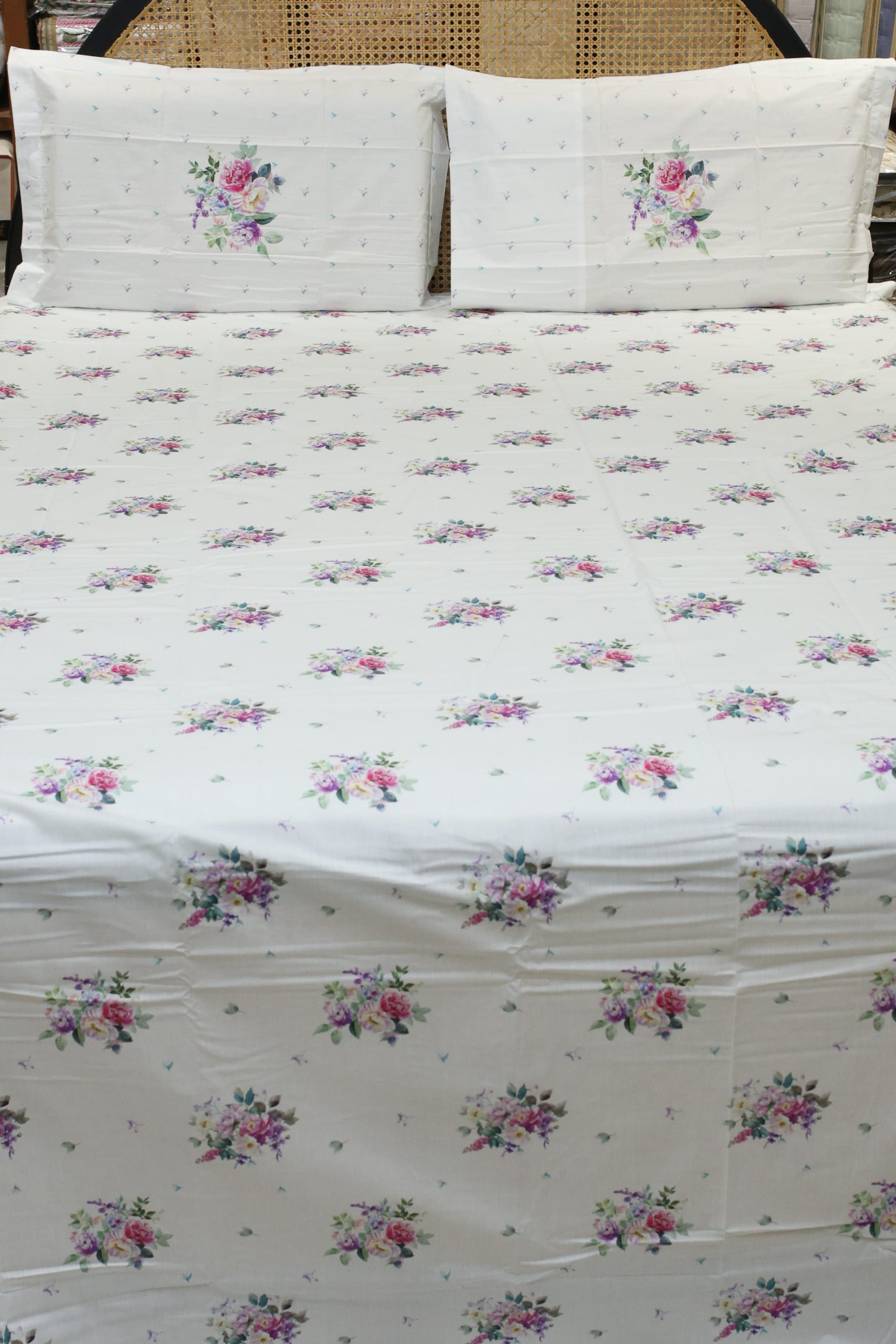 Bedsheets - King premium soft cotton bedsheet Digital Print DD   VATIKA