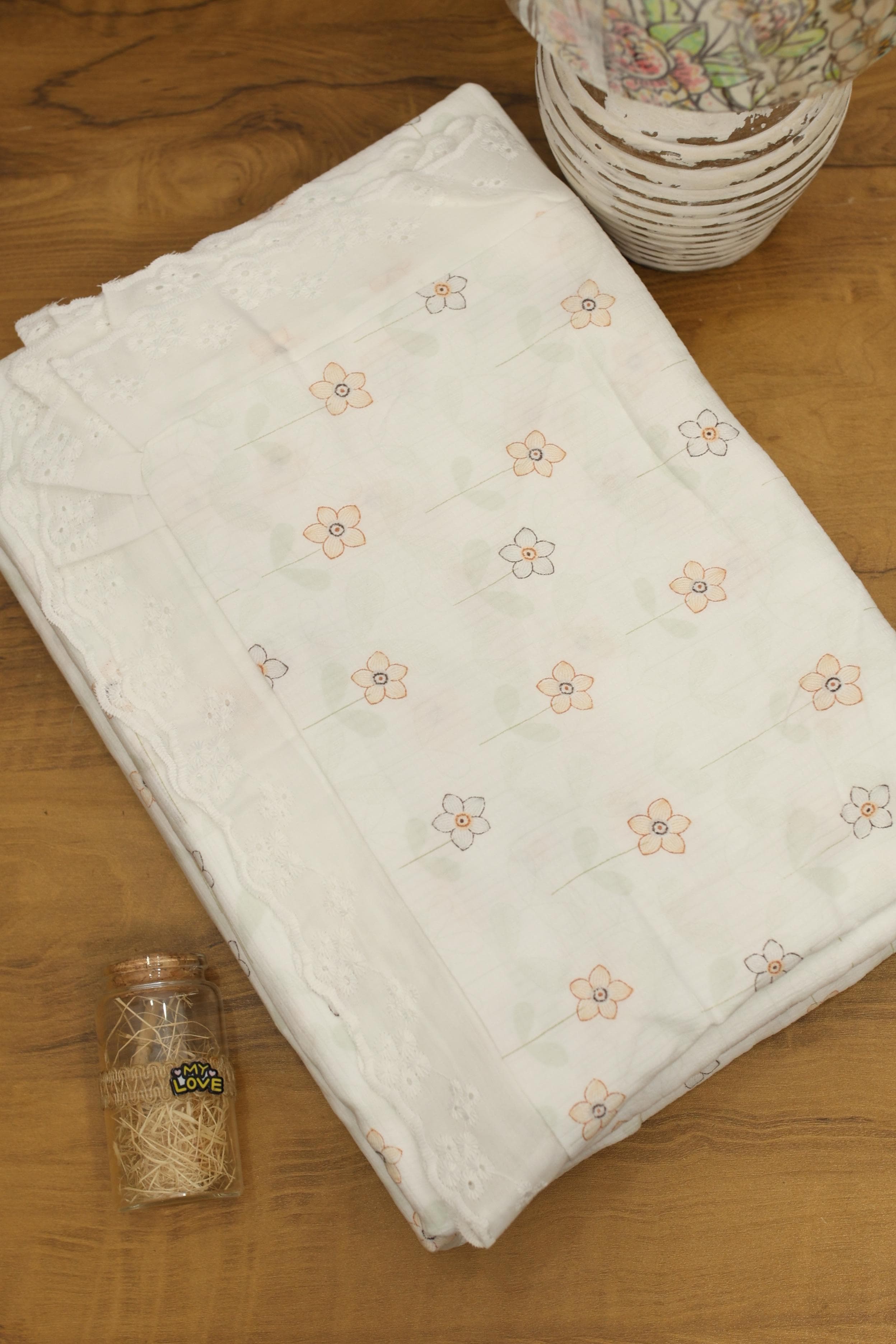 Bedsheets - King soft cotton lace bedsheets majestic Reva