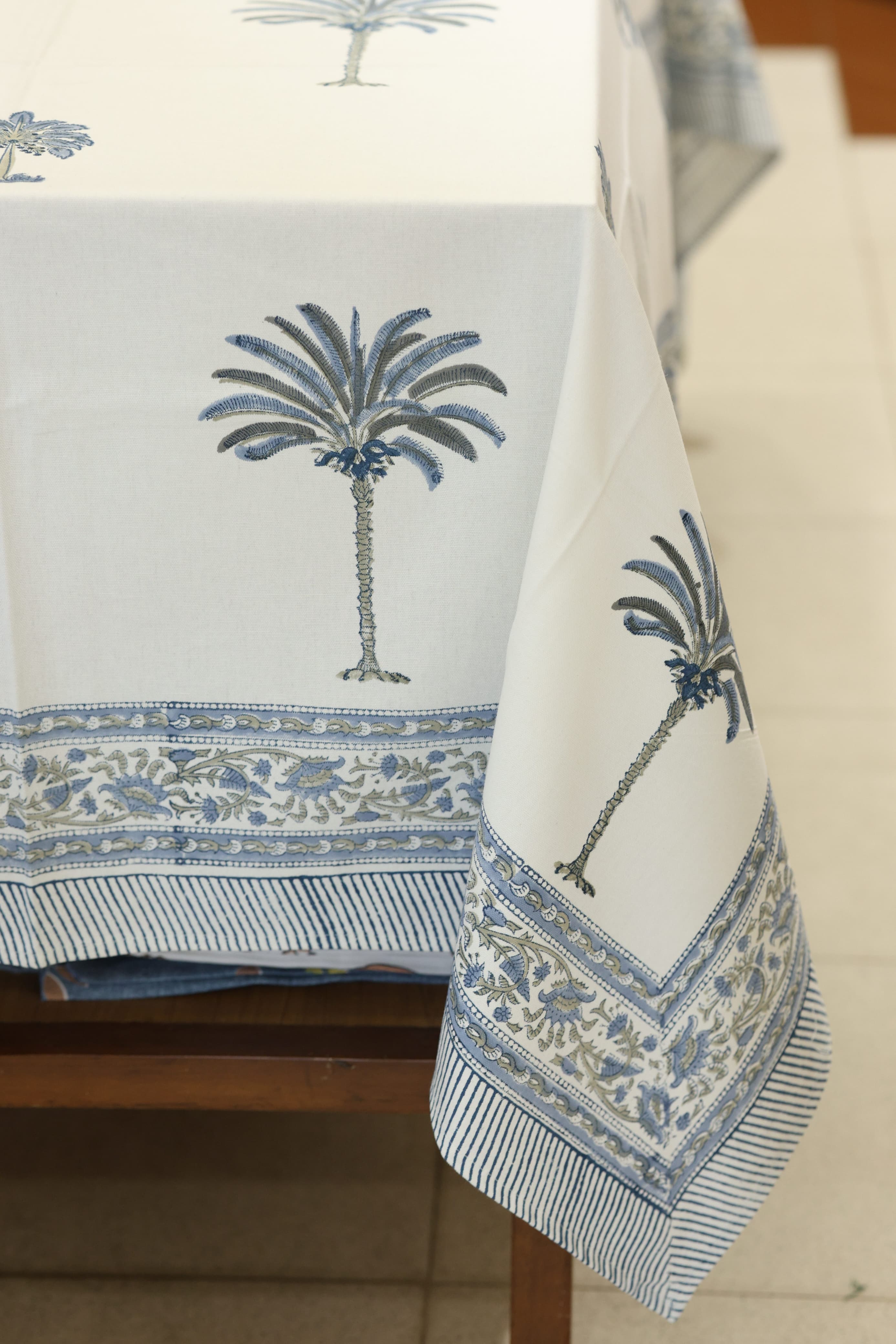 Table cloths - 8 seater Handblock printed canvas
