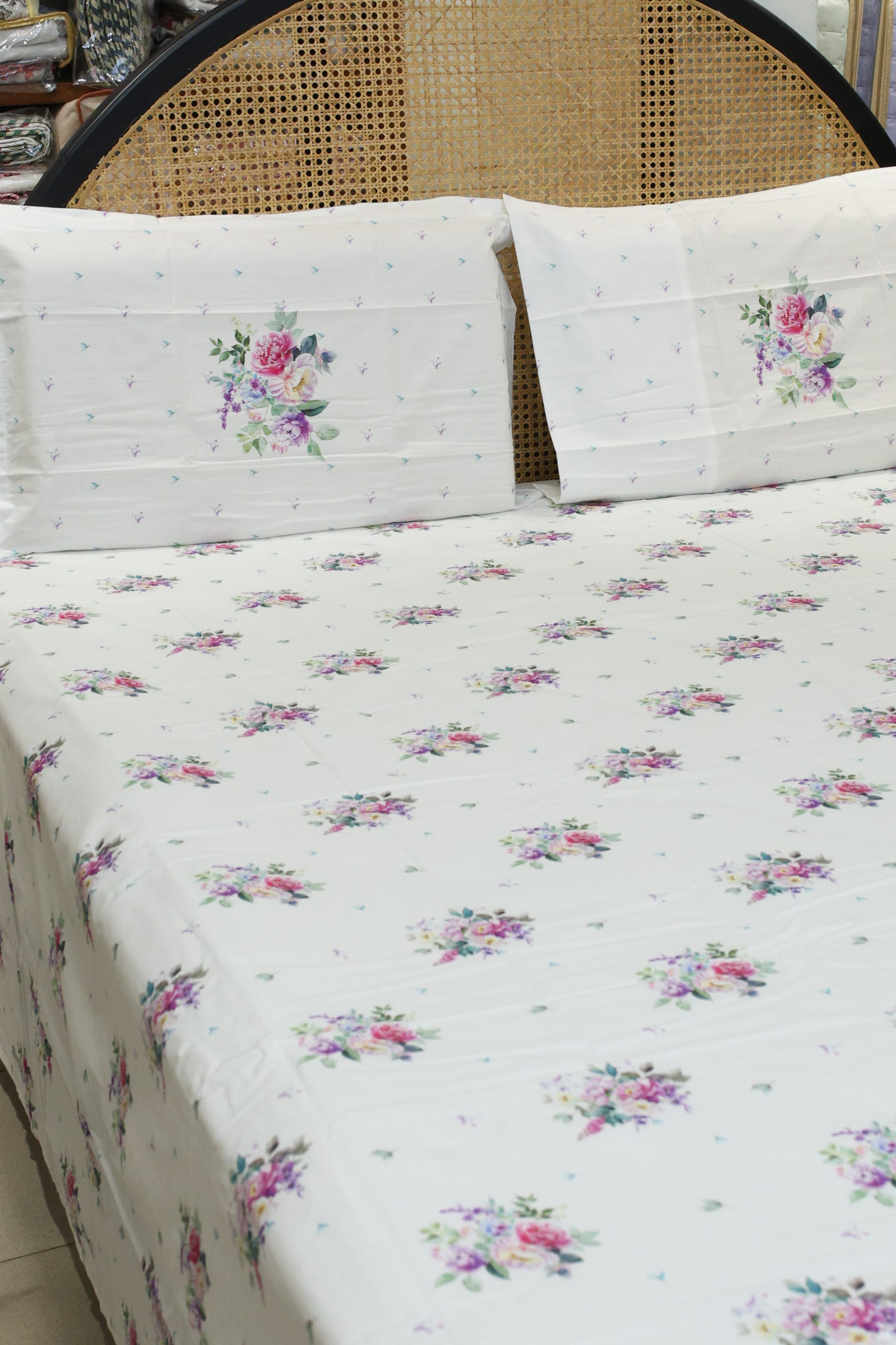 Bedsheets - King premium soft cotton bedsheet Digital Print DD   VATIKA