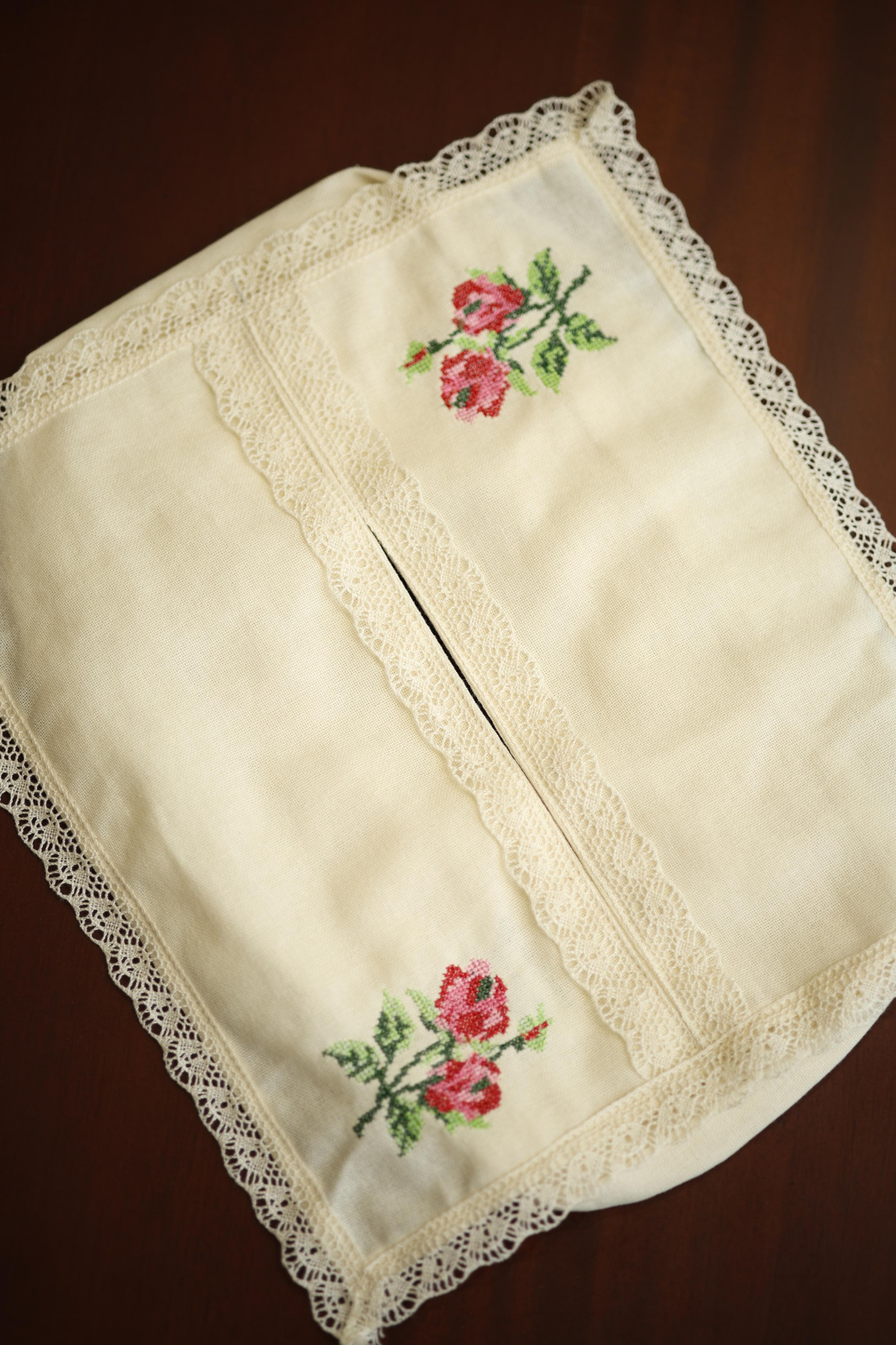 Tissue box covers - Dd cross stitch embroidery