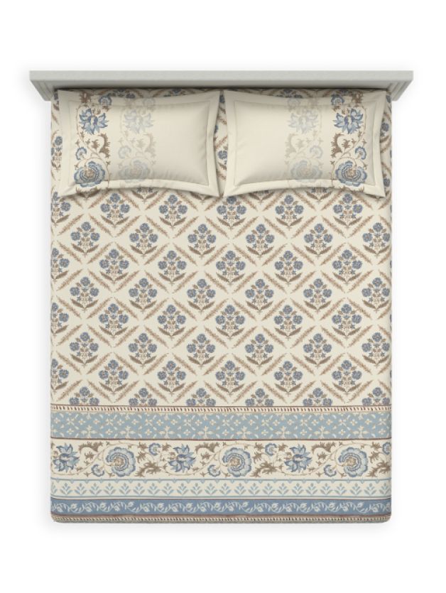 Bedsheets - Queen premium soft cotton bedsheet Digital print DD (mem)