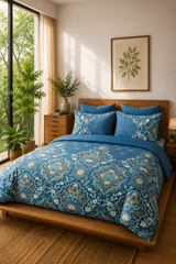 Bedsheets - Premium digital print floral king size soft cotton bedsheets (Souv)