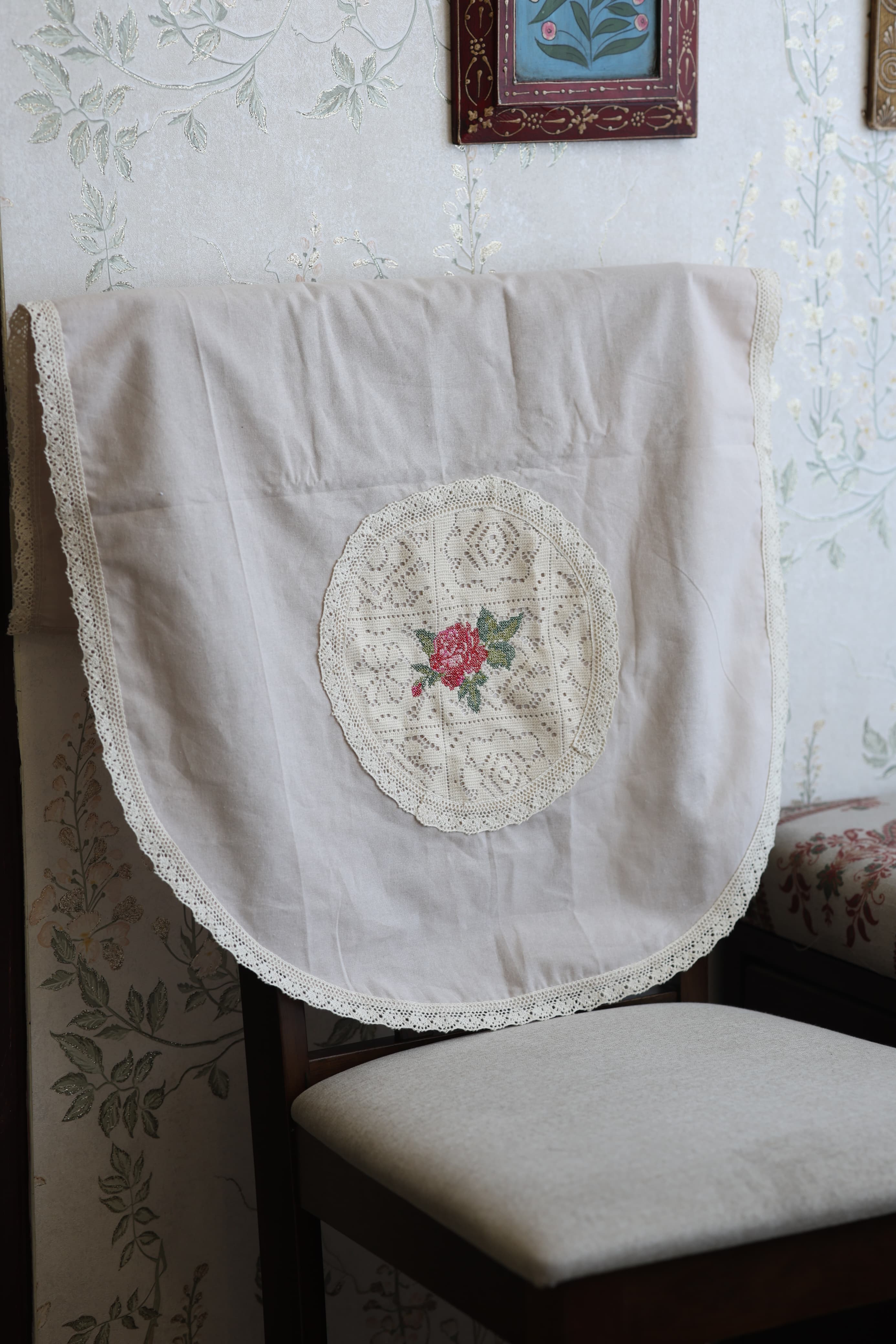 Chair / sofa back - cross stitch embroidery 3+1+1