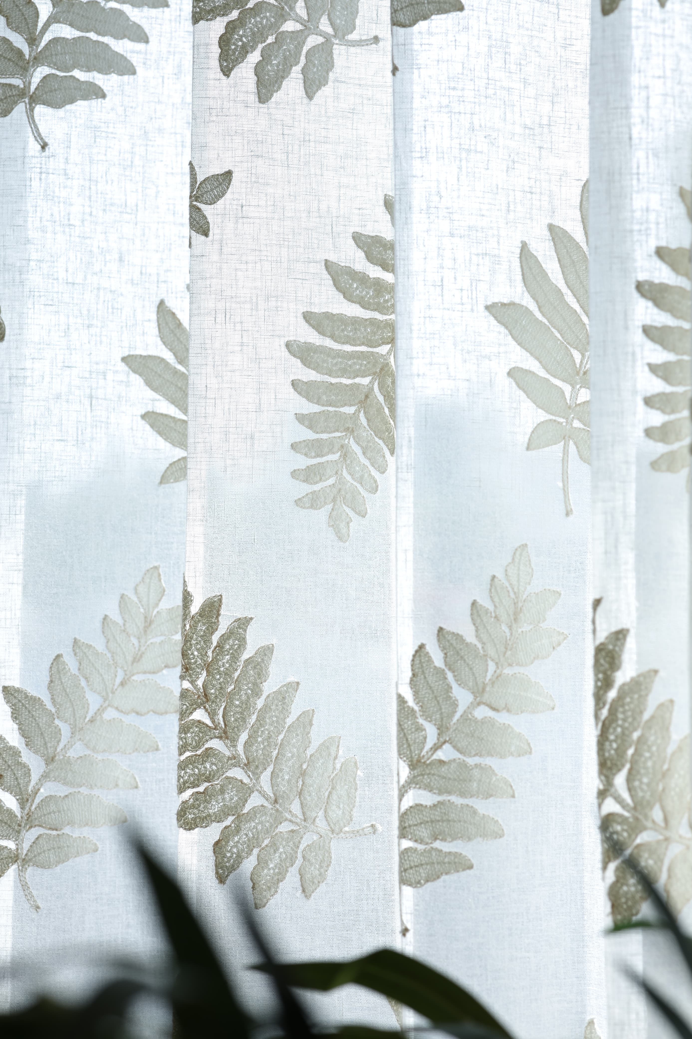 Curtains - Applique Premium Embroidery sheer curtains meher prebooking white base