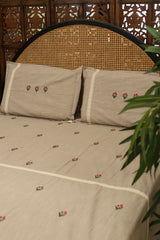 Bedsheets - Queen cross stitch embroidered bedsheets