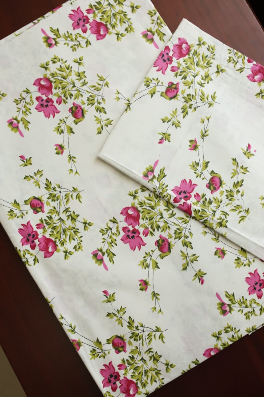Bedsheets - Queen soft cotton blossom bedsheet