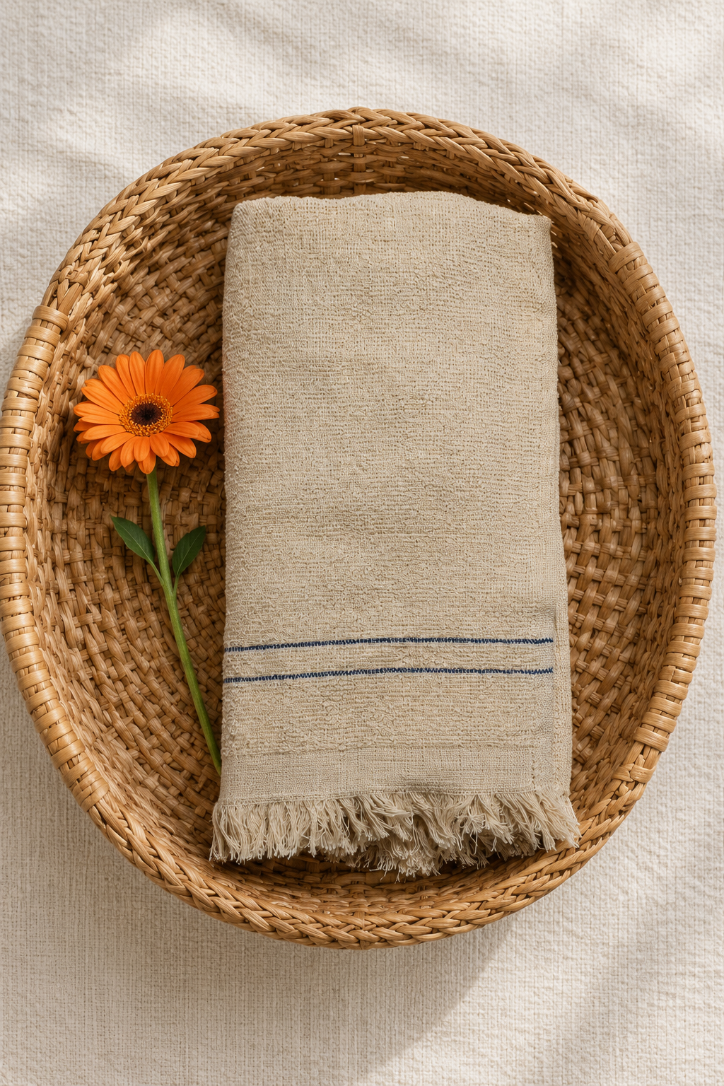 Bath towel(thorthu) 23*50 inches(Oatmeal light Beige)