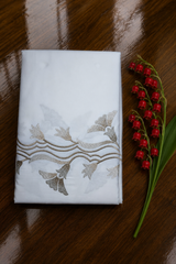 Bedsheets - King Premium machine embroidery bedsheets Sansaar : The White Collection