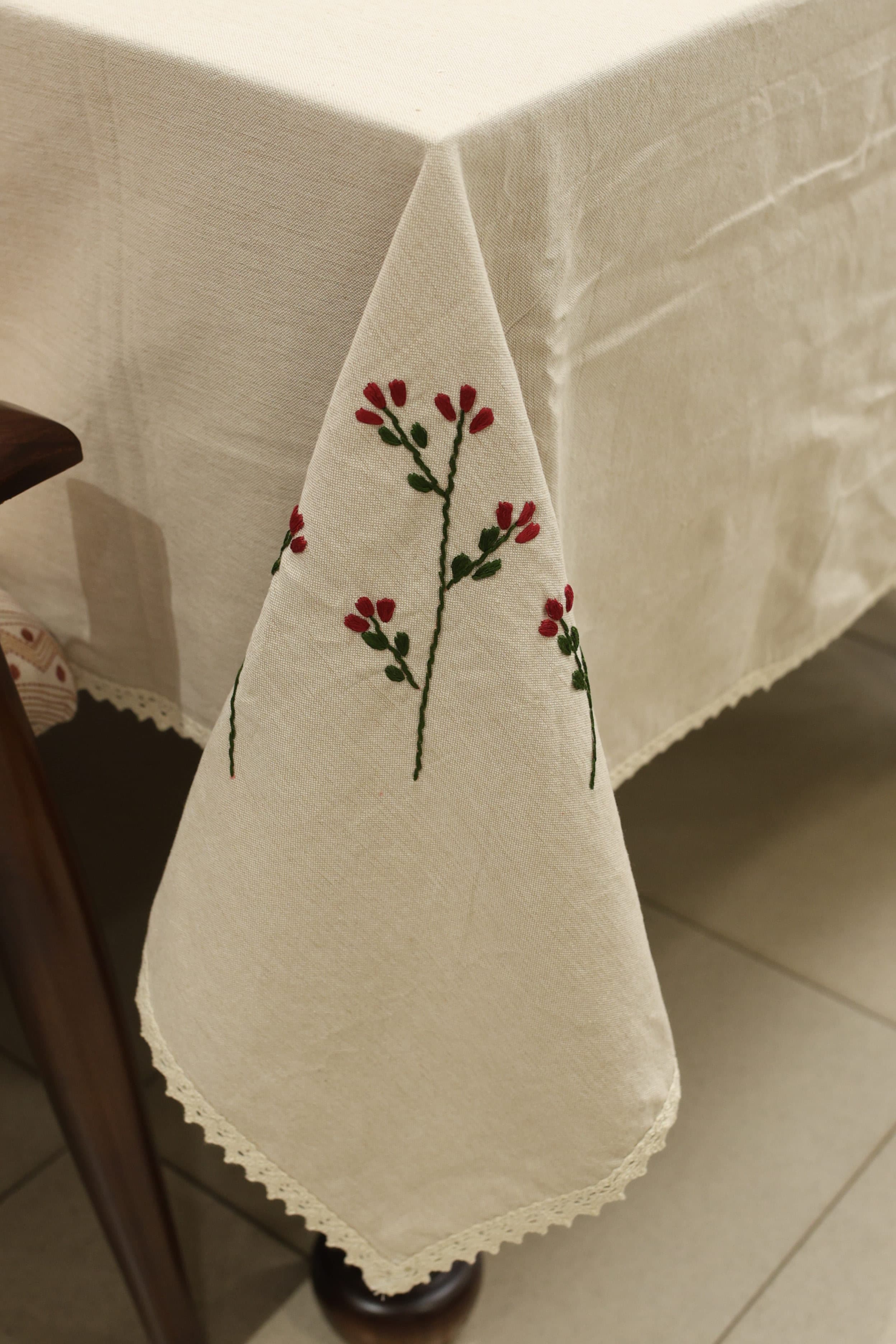 Table cloths - 6 seater embroidery