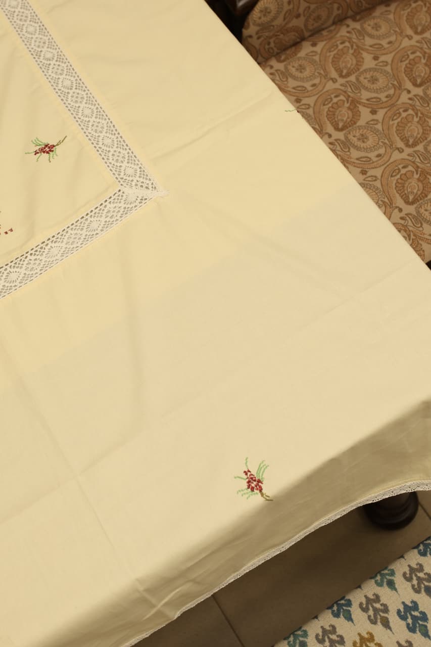 Table cloths - 8 seater cross stitch embroidered