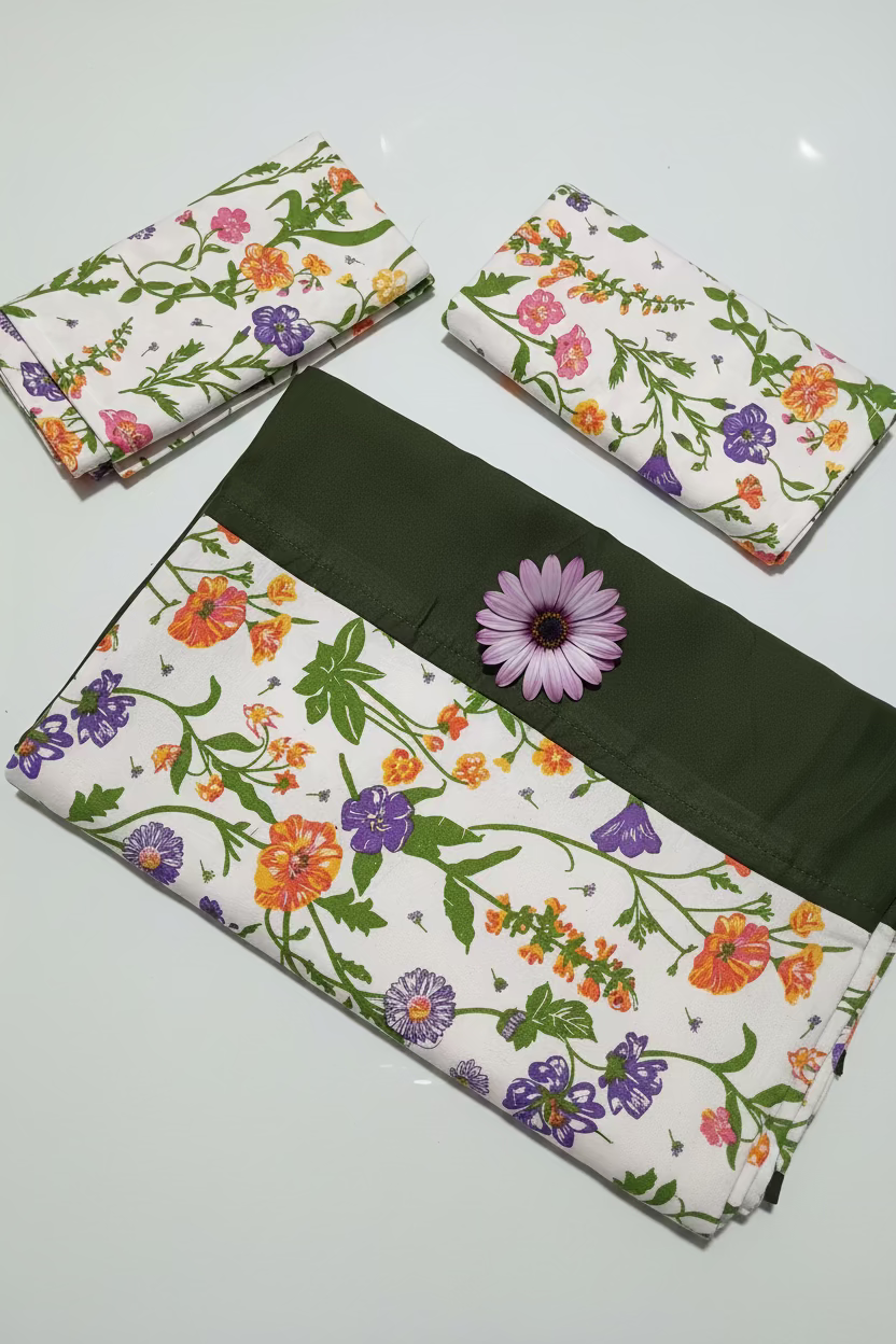 Bedsheets-Queen daily use border bedsheets