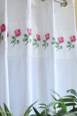 Curtains - Premium Cross Stitch Embroidery Opaque Curtain Charlotte Rose curtains