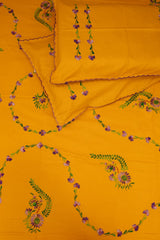 Bedsheets:Queen premium hand embroidered bedsheets HEQ