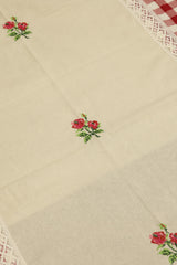 Table cloths - 8 Seater cross stitch embroidery Red check