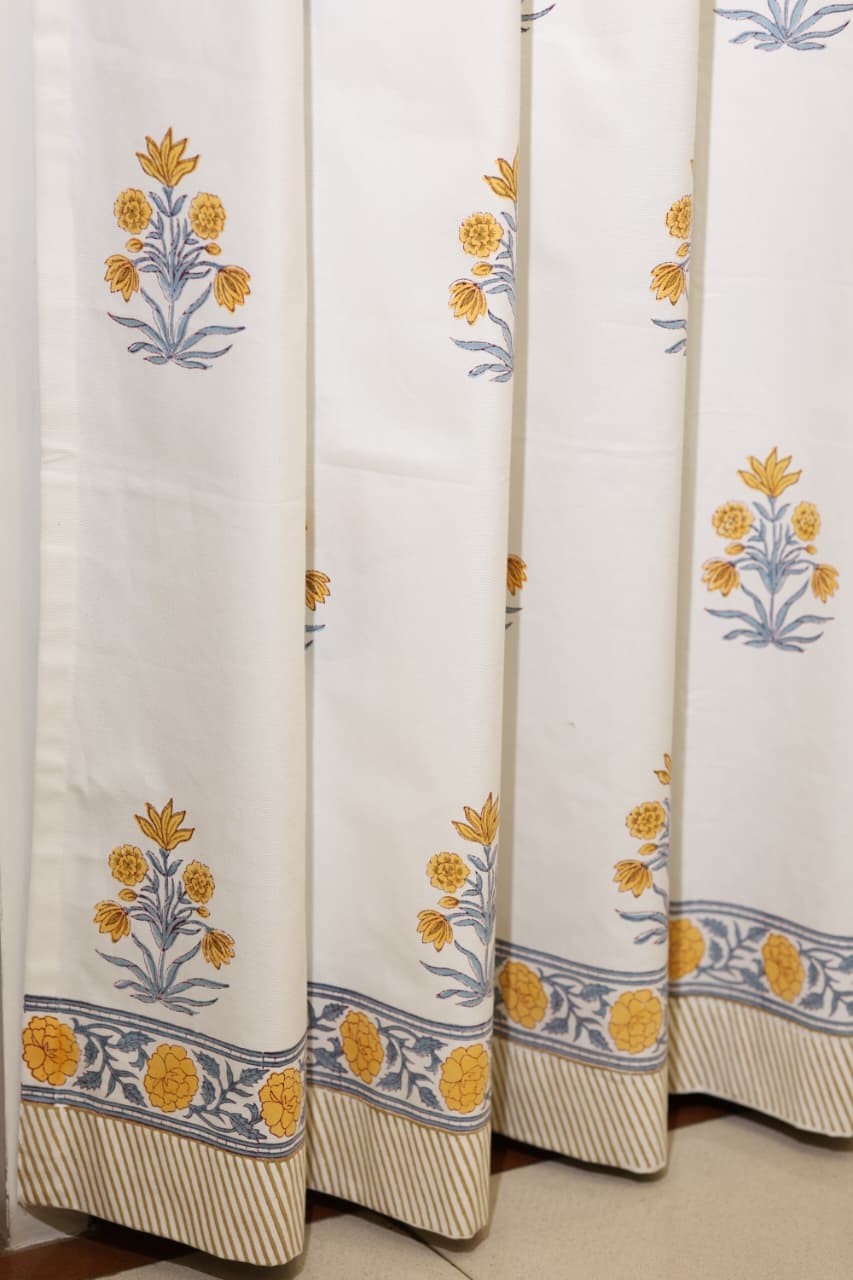 Curtains - Handblock printed curtains Diwali sale