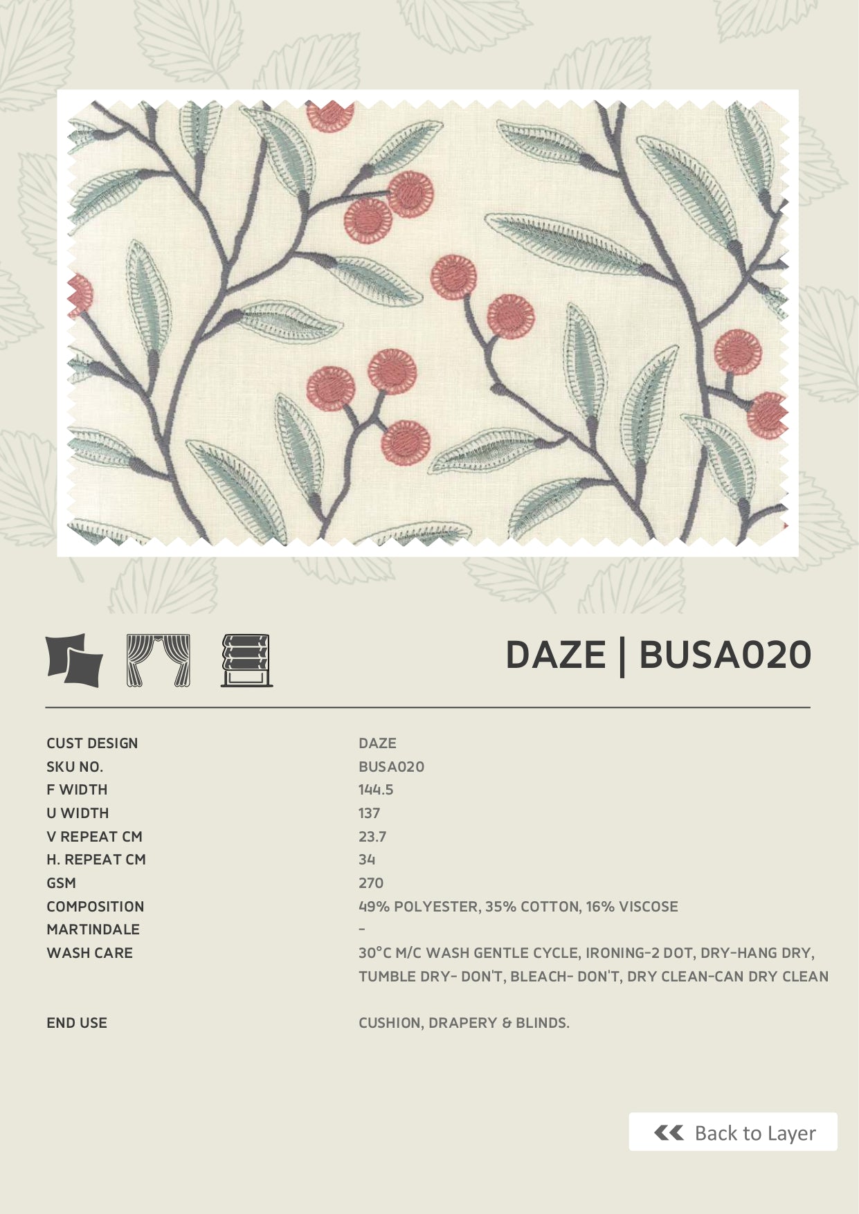 Fabric only-Premium embroidered curtains fabric only(Blinds, Curtains, Cushion covers)