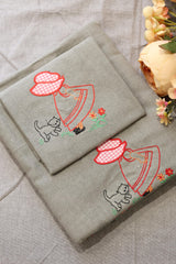 Bedsheets - Single Cross stitch embroidery bedsheets