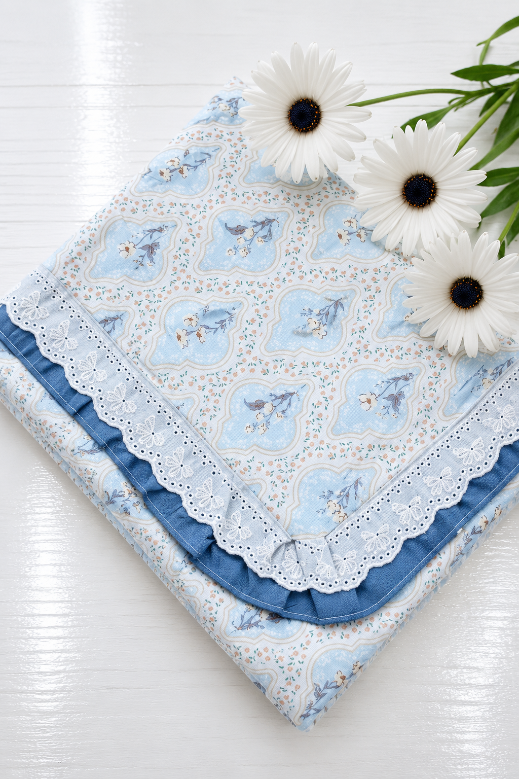Bedsheets - Premium King cotton lace bedsheets majestic