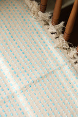 Handwoven Jute Polka Dot Sofa Throw