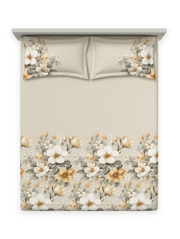 Bedsheets - Queen premium soft cotton bedsheet Digital print DD (mem)