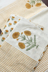 Bedsheets - King percale cotton handblock soft lily  bedsheets