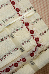 Bedsheets - Premium King soft cotton lace bedsheets majestic