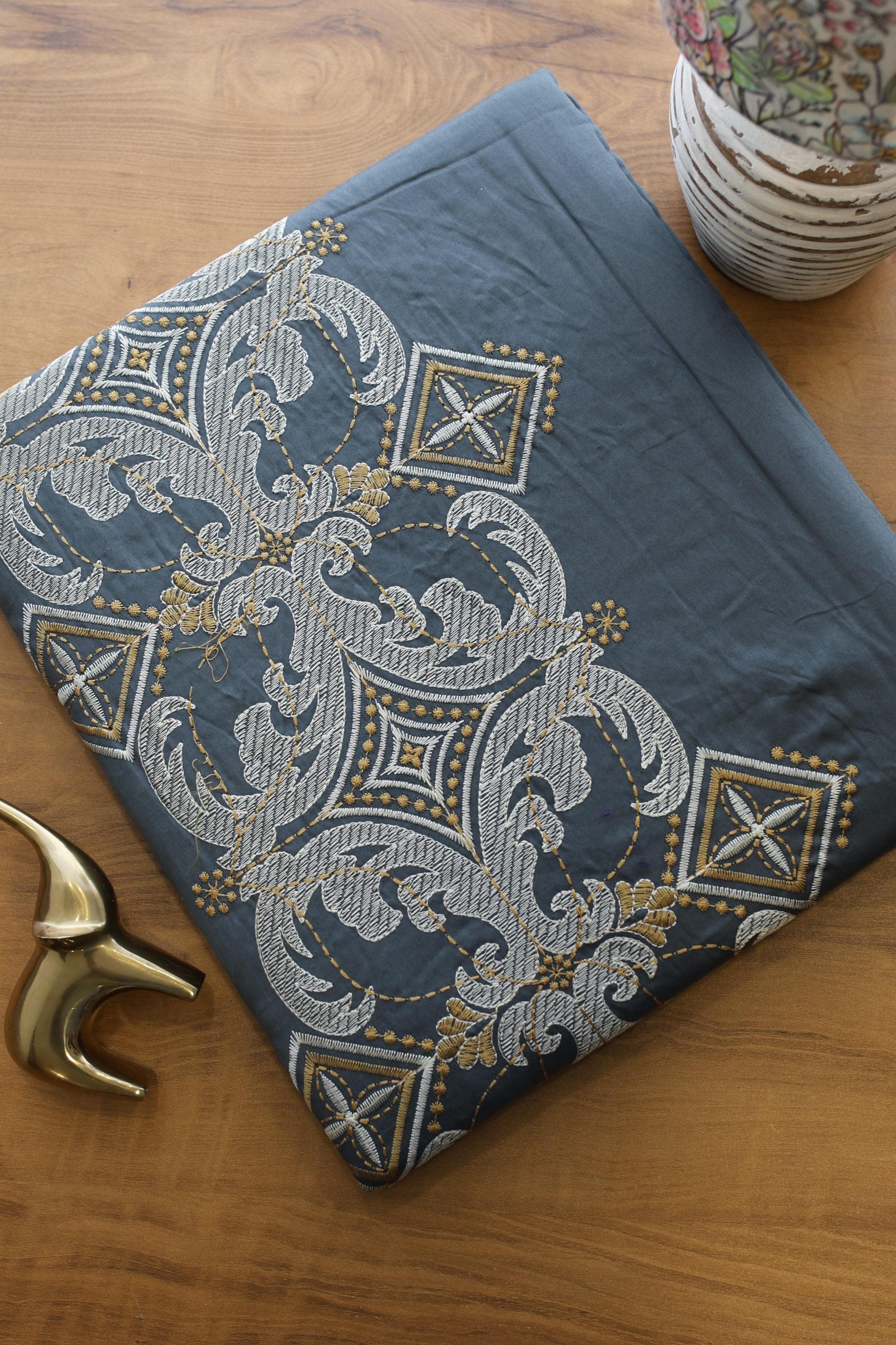 Bedsheets - Premium King Machine embroidery Soft cotton bedsheets