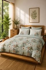 Bedsheets - Premium digital print floral king size soft cotton bedsheets (Souv)