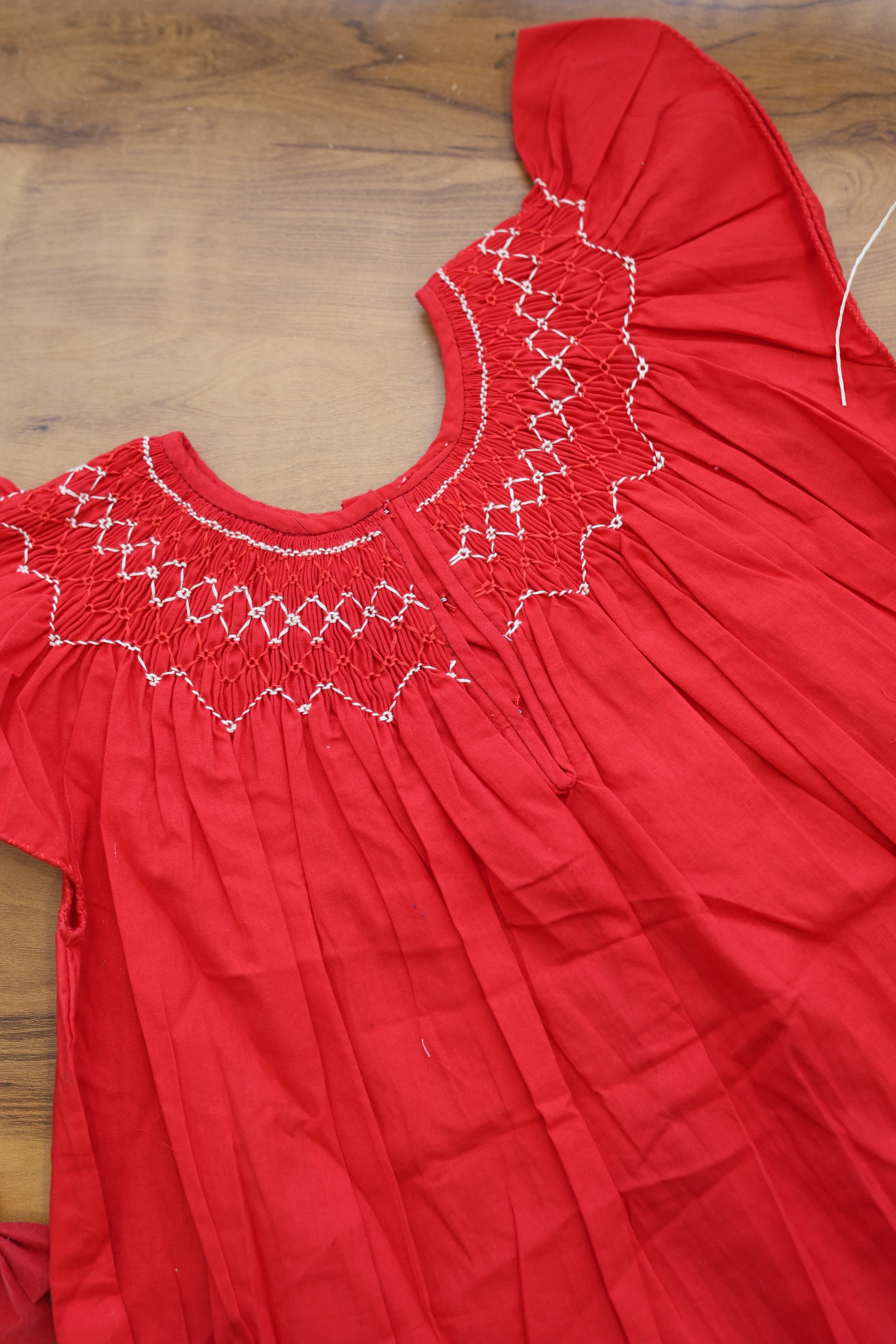 Kids smocked dress 2-3 years - Xmas edition