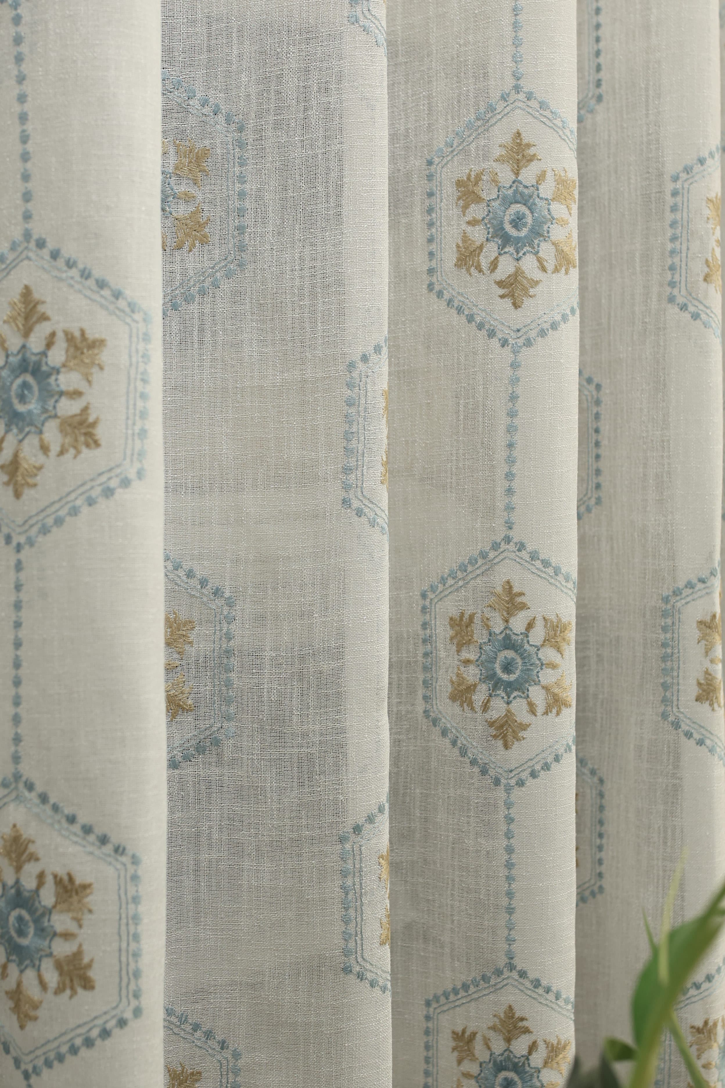 Curtains - Premium embroidery sheer curtains meraki