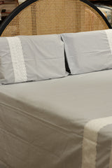 Premium Soft Cotton Lace Bedsheet Set – King Size