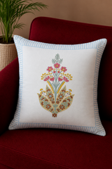 Handblock cushion cover, 16×16