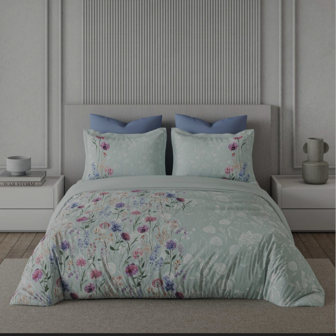 Bedsheets - Premium digital print floral king size soft cotton bedsheets
