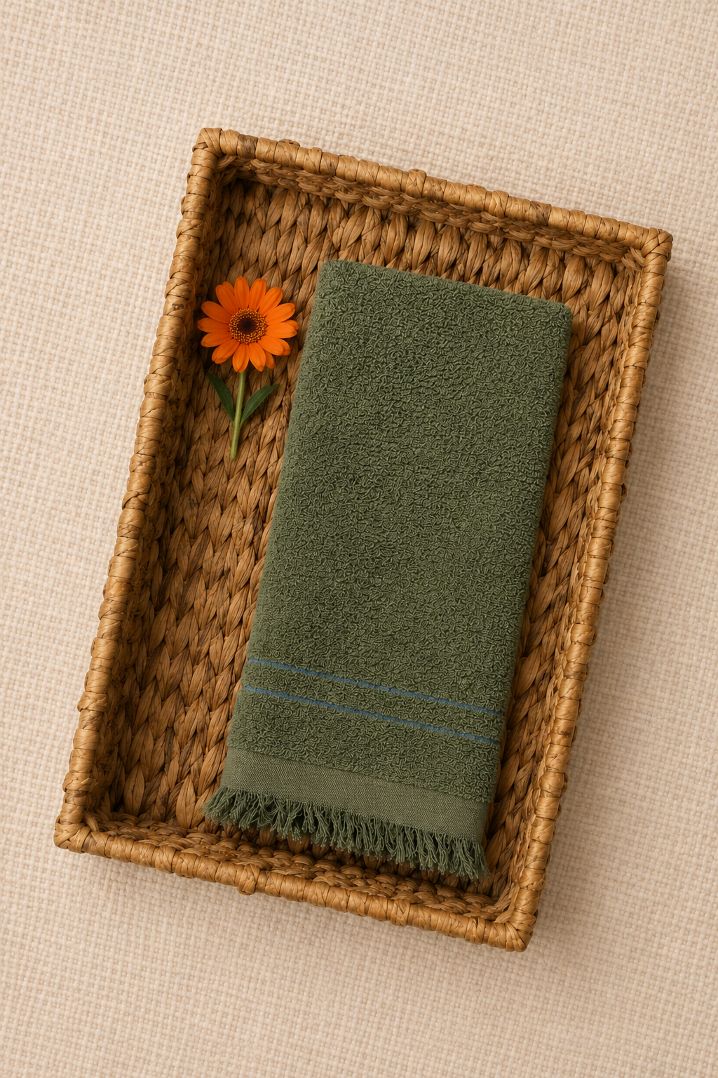 Bath towel(thorthu) 18*28 inches(green)