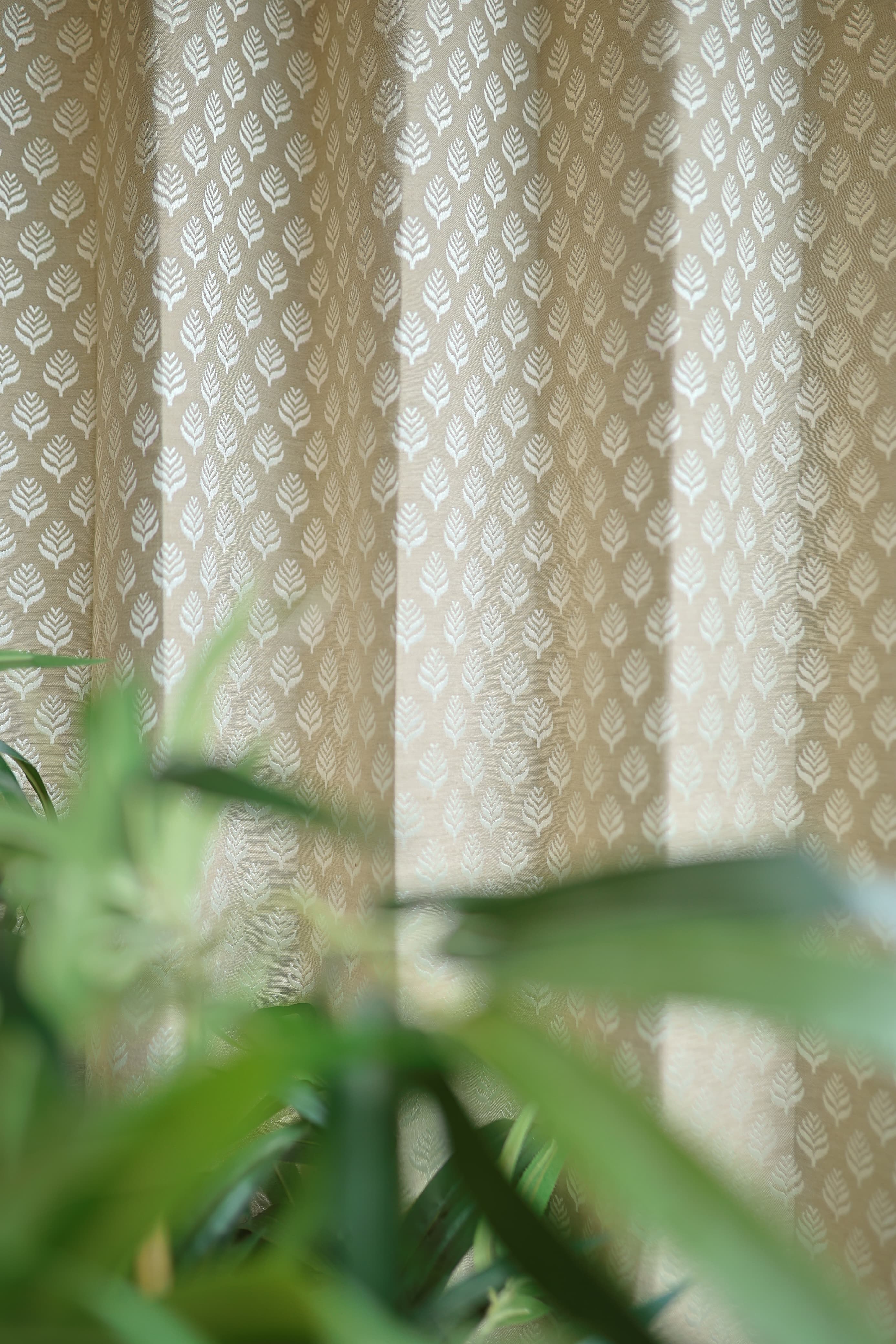 Curtains-Opaque self printed opaque curtains